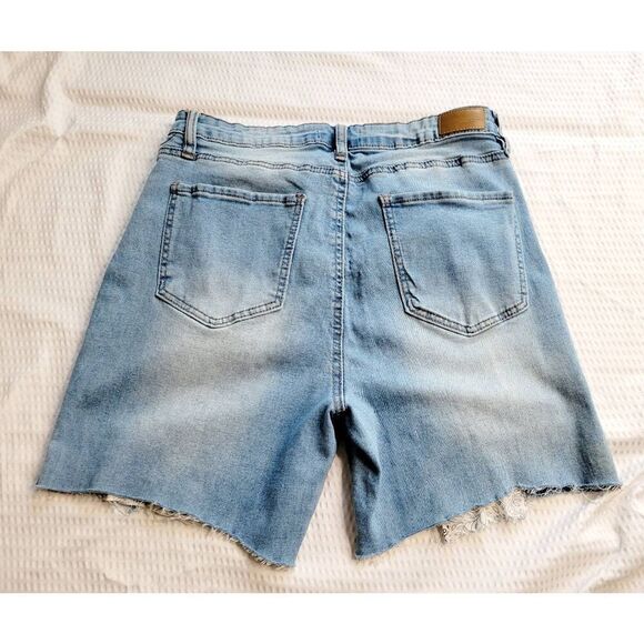 Boho Hippie Reworked denim jean shorts 13/14 dollhouse repurposed distressed - Picture 2 of 9